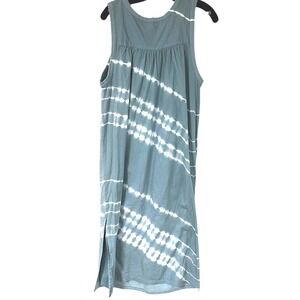 Splendid Celeste midi shift dress in blue and white tie dye